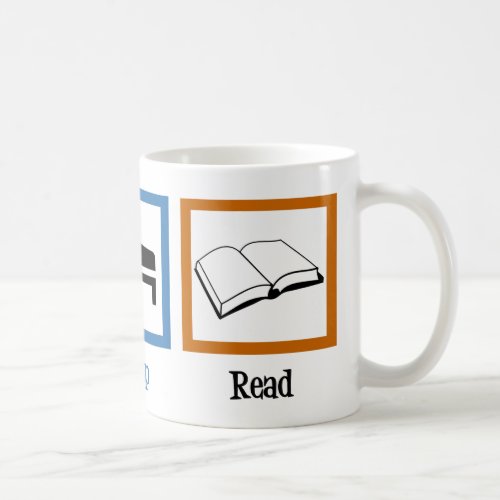 Eat Sleep Read Books Funny Bookworm Coffee Mug