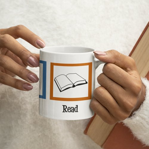 Eat Sleep Read Books Funny Bookworm Coffee Mug