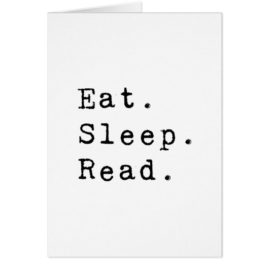 Eat. Sleep. Read. Cards (Front)