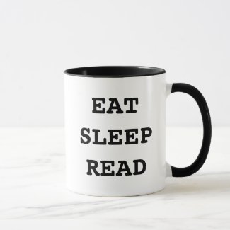 Eat sleep read coffee mug for book reading lover
