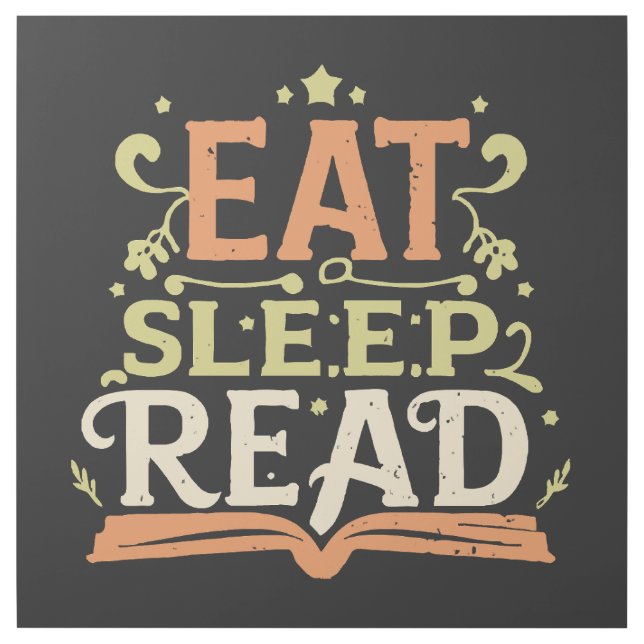 Eat Sleep Read, Funny Reading Gallery Wrap (Front)