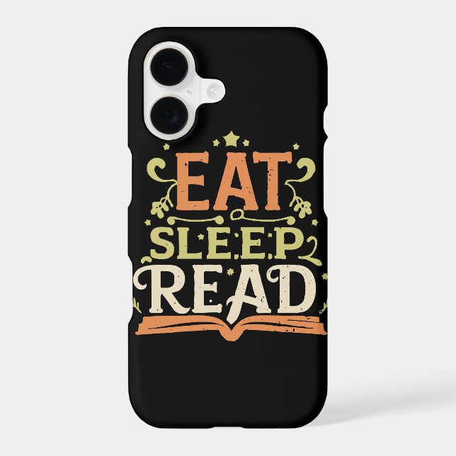 Eat Sleep Read, Funny Reading Iphone Case (Back)