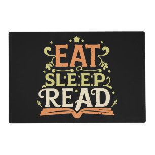 Eat Sleep Read, Funny Reading Placemat