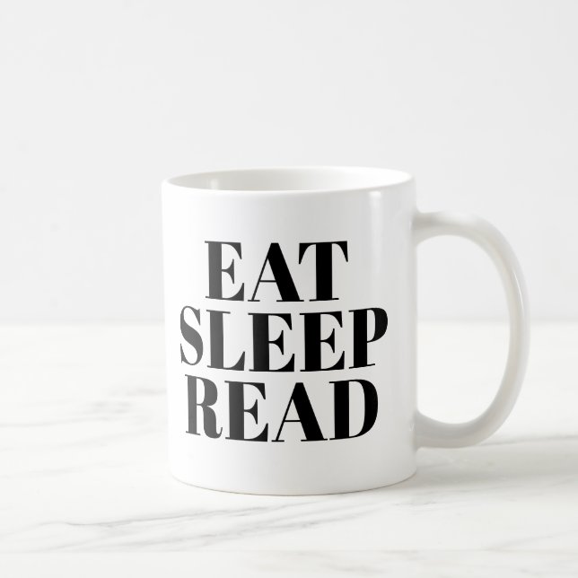 Eat Sleep Read mug | Cute Book Lover Slogan Mug (Right)