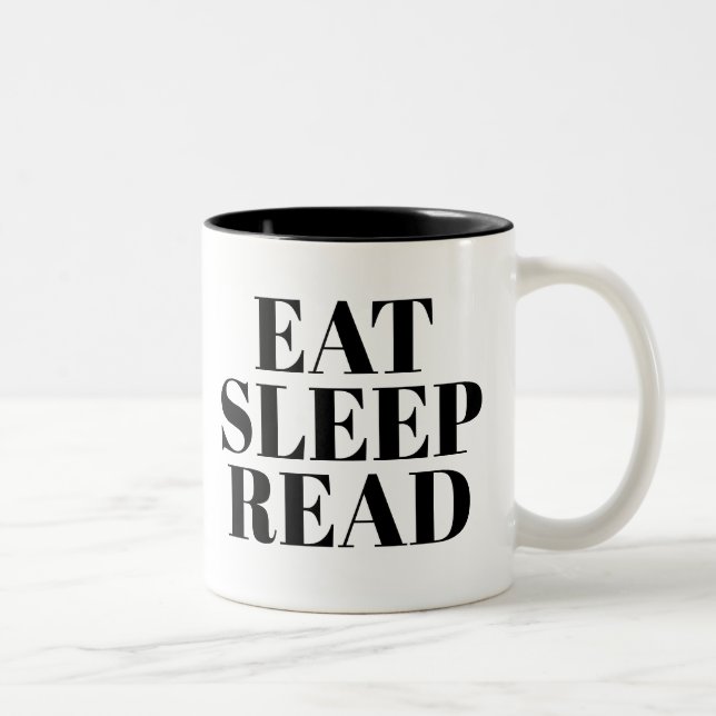 Eat Sleep Read mug | Cute Book Lover Slogan Mug (Right)