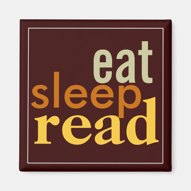 Eat Sleep Read Muted Colors Magnet (Front)