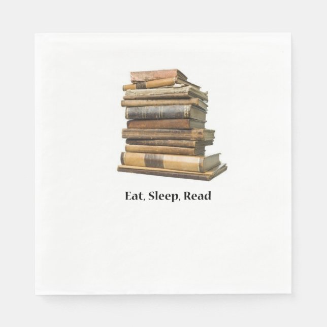 Eat Sleep Read Paper Napkins (Front)