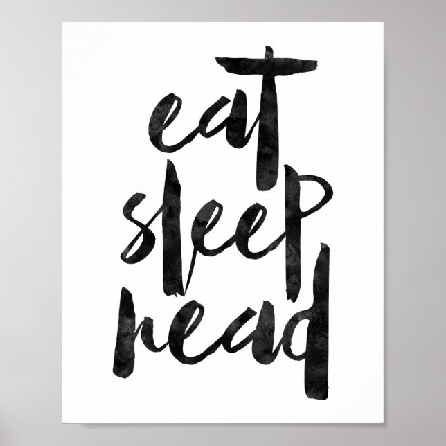 Eat Sleep Read Poster (Front)