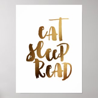 Eat Sleep Read Poster