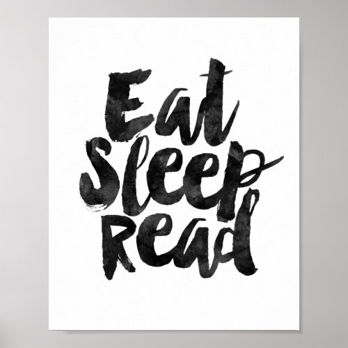 Eat Sleep Read Poster