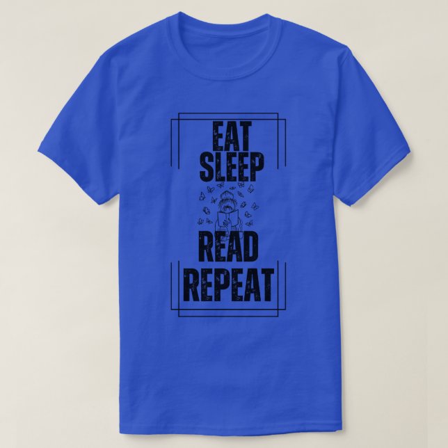 Eat Sleep Read Repeat T-Shirt (Design Front)