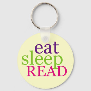 Eat, Sleep, READ - Retro Keychain