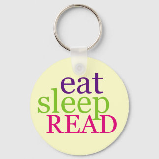 Eat, Sleep, READ - Retro Keychain