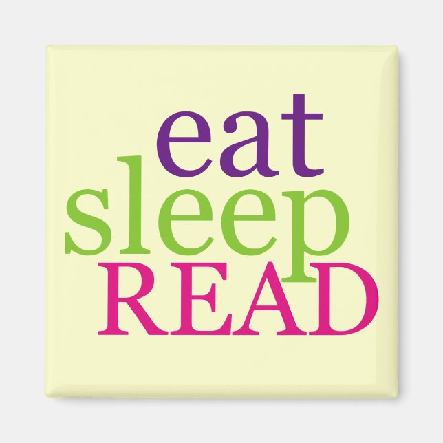 Eat, Sleep, READ - Retro Magnet (Front)