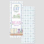 Eat Sleep Read Watercolor Pretty Floral Blue Pink Bookmarks<br><div class="desc">"Eat, Sleep, READ (repeat)!" Buy as an add on gift for a book present for your favorite reader. Can also be used for a book club meeting favor, bridal shower or baby shower keepsake. This beautiful, hand painted watercolor artwork celebrates your favorite book addict (who just might also be you)!...</div>