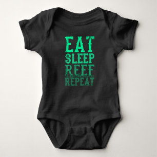 Eat Sleep Reef Repeat Scuba Diver Apparel Dive Baby Bodysuit
