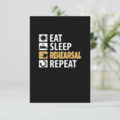 Eat Sleep Rehearsal Repeat - Theatre Quotes Acting (Standing Front)