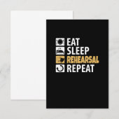 Eat Sleep Rehearsal Repeat - Theatre Quotes Acting (Front/Back)
