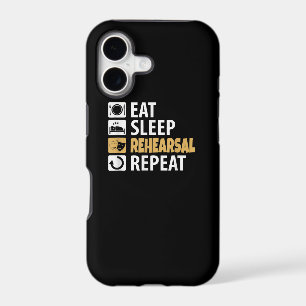 Eat Sleep Rehearsal Repeat - Theatre Quotes Acting iPhone 17 Case