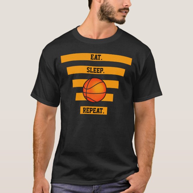 Eat.Sleep.🏀.Repeat. Basketball lover's T-Shirt (Front)