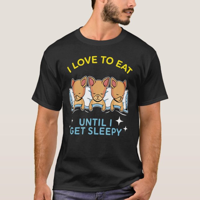eat  sleep  repeat   cute dreaming Chihuahuas T-Shirt (Front)