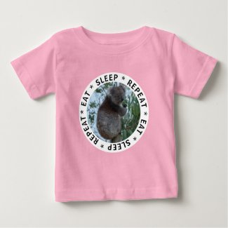 Eat Sleep Repeat Cute Funny Koala in a Tree