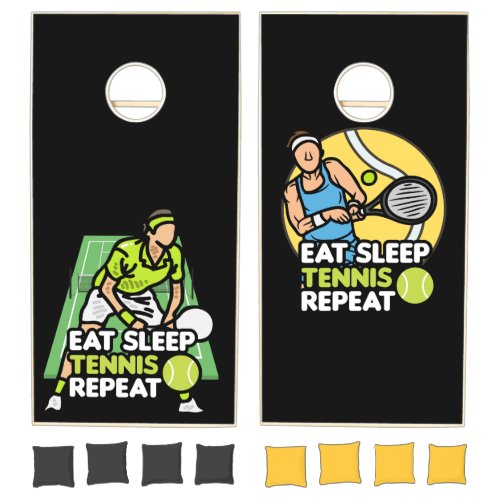 Eat Sleep Repeat for Tennis Player  Cornhole Set