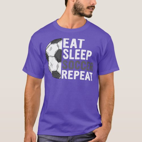 Eat Sleep Repeat Funny Players Kids Boys T_Shirt