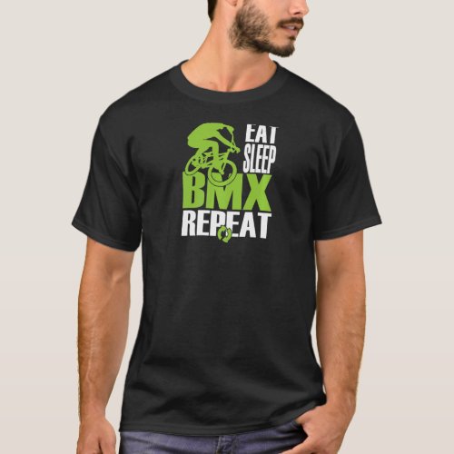 Eat Sleep Repeat Motocross Country Bicycle Rider T_Shirt