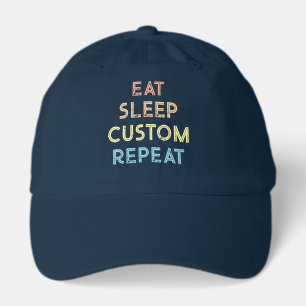Eat Sleep Repeat Personalized Gift Hat