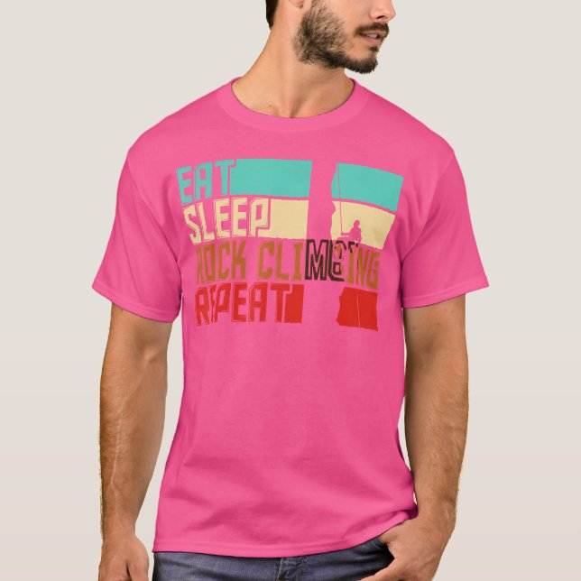 Eat Sleep Repeat Rock Climbing T-Shirt (Front)