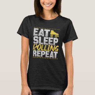 Eat Sleep Repeat Skating Hobby Roller Skates T-Shirt