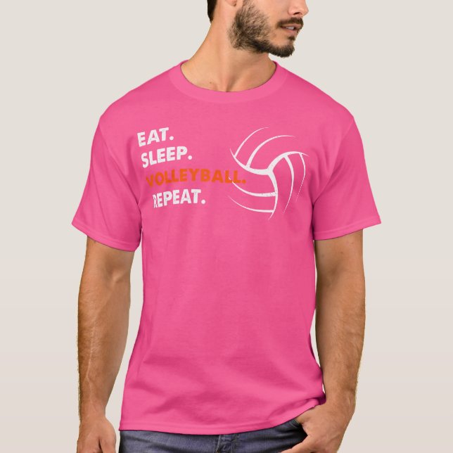 Eat Sleep Repeat Volleyball Tshirt For Boys Kids Y (Front)