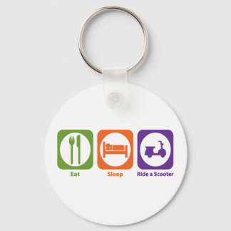 Eat Sleep Ride a Scooter Keychain
