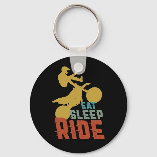 Eat Sleep Ride Dirt Bike Motorcycle Extreme Sport Keychain