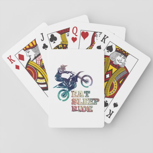 Eat Sleep Ride Dirt Bike Poker Cards