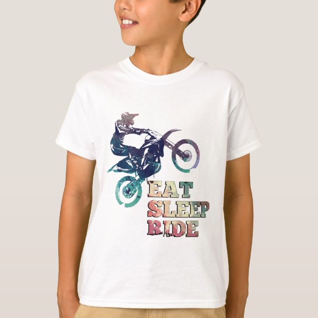 Eat Sleep Ride Dirt Bike T-Shirt (Front)