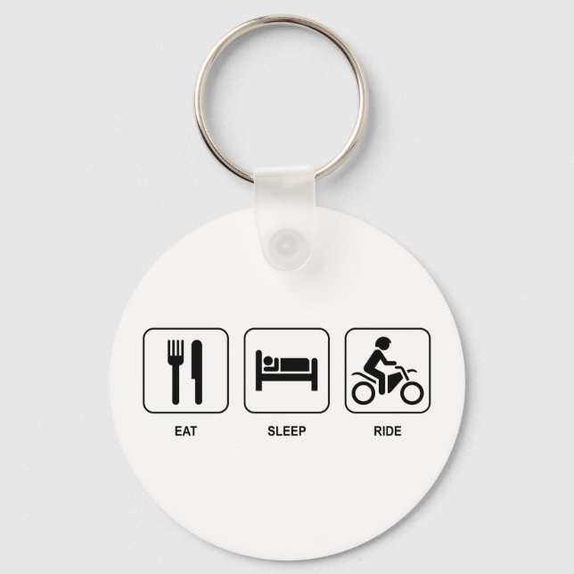 Eat Sleep Ride Keychain (Front)