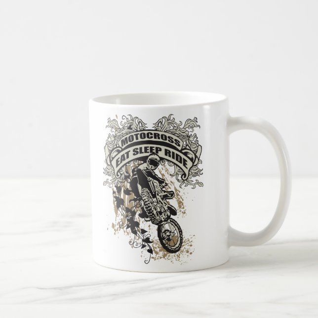 Eat, Sleep, Ride Motocross Coffee Mug (Right)