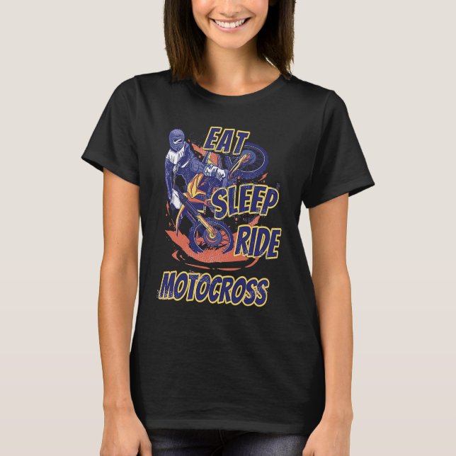 Eat Sleep Ride motocross Enduro Motocross T-Shirt (Front)