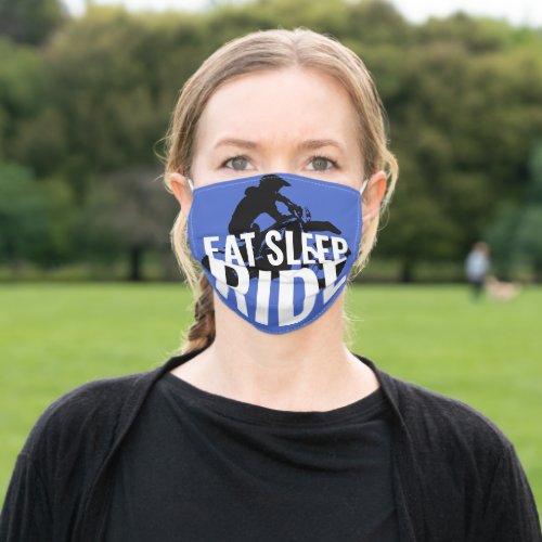 Eat Sleep Ride Motocross Motorcycle Sport Pop Art Adult Cloth Face Mask