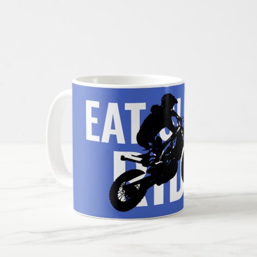 Eat Sleep Ride Motocross Motorcycle Sport Pop Art Coffee Mug