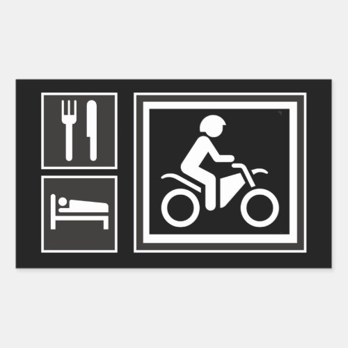 Eat Sleep RIDE Rectangular Sticker