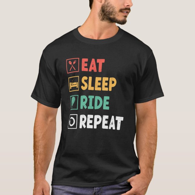 Eat Sleep Ride Repeat   Air Adventure Ballooning F T-Shirt (Front)