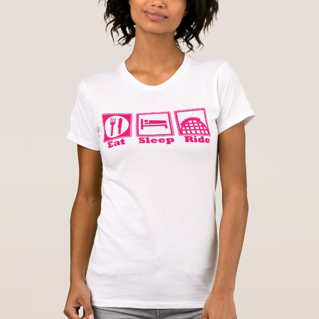 Eat, Sleep, & Ride (Roller Coasters) - Pink Tank (Front)