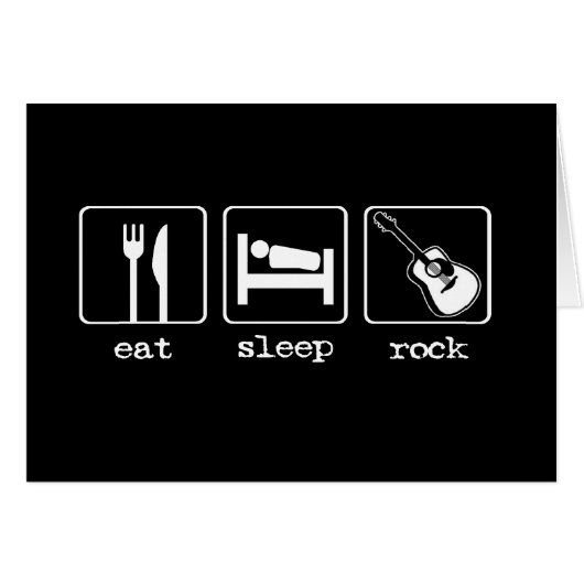 Eat Sleep Rock Cards (Front Horizontal)
