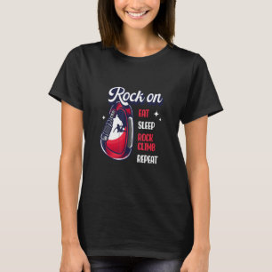 Eat Sleep Rock Climb Repeat Activity Rock Climbing T-Shirt