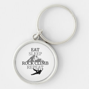 Eat Sleep Rock Climb Repeat Keychain