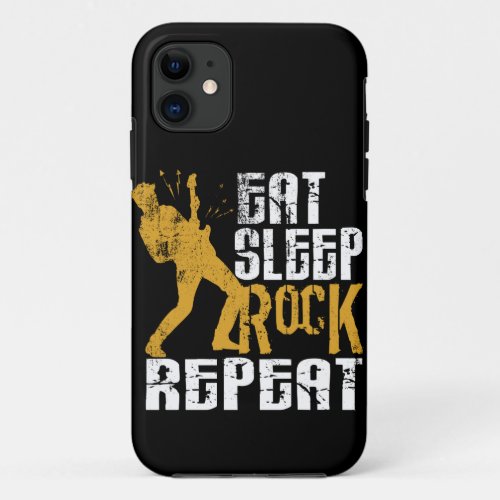 Eat Sleep Rock Repeat Cool Gift for Musicians iPhone 11 Case