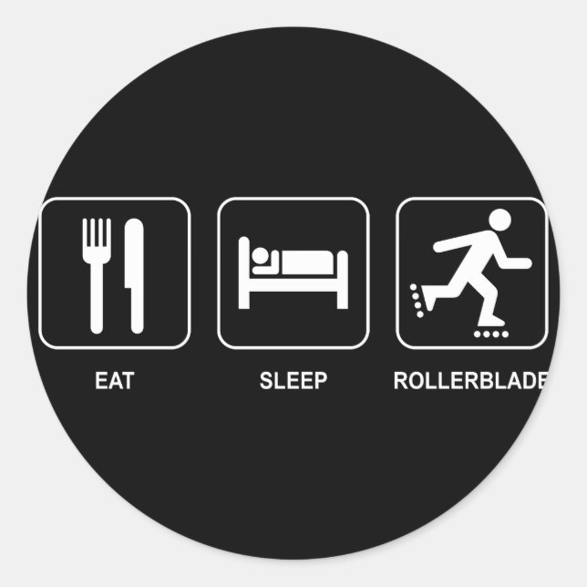 Eat Sleep Rollerblade Sticker (Front)